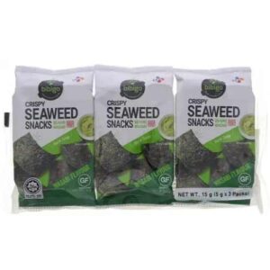 [Bibigo] Crispy Wasabi Seaweed Snack (3 pack) 15g