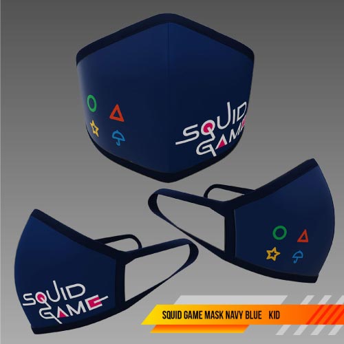 Premium Nano Fashion Squid Game Mask Navy Blue (Kid) Premium Nano Fashion Squid Game Mask Navy Blue (Kid)